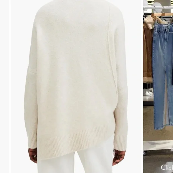 EUC! All Saints Cream Turtleneck Sweater, Size Medium - Picture 4 of 9